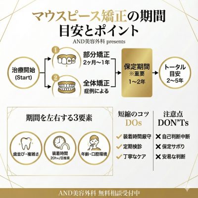 マウスピース矯正期間についてのサマリ