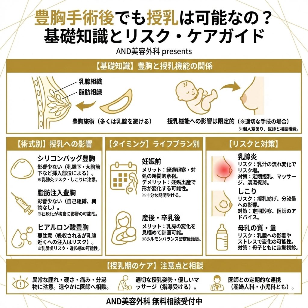 豊胸 授乳のインフォグラフィック