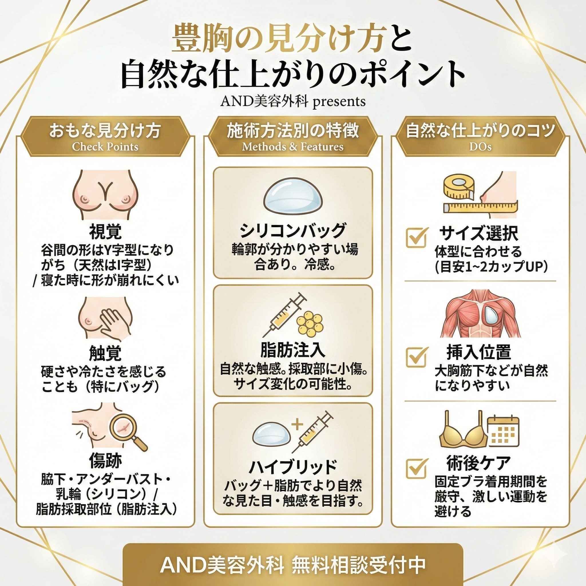 豊胸 見分け方のインフォグラフィック