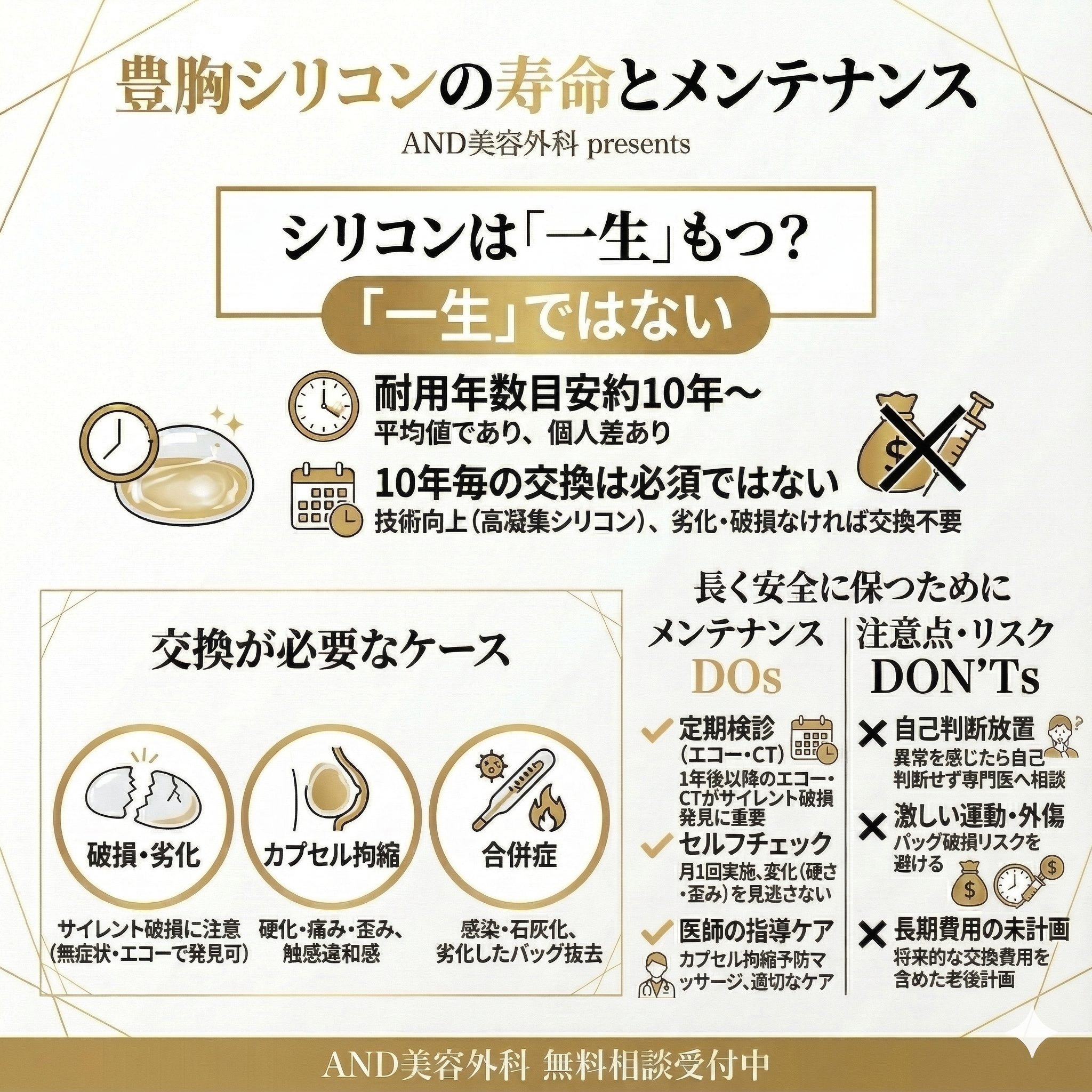 豊胸シリコン一生のインフォグラフィック