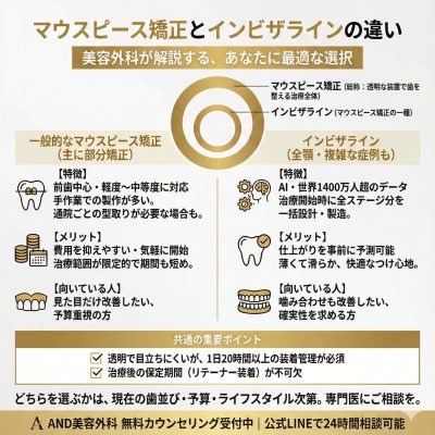 マウスピース矯正とインビザラインの違い