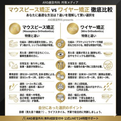 マウスピース矯正とワイヤー矯正に迷ったら！選び方のポイントとは
