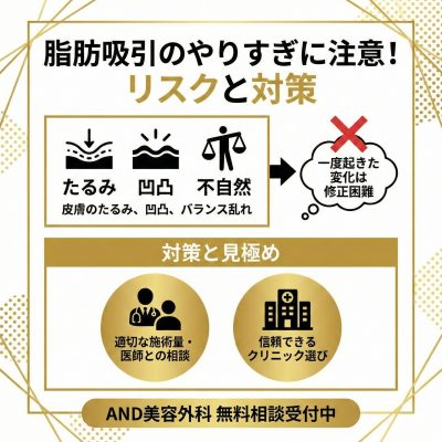 脂肪吸引やりすぎのインフォグラフィック