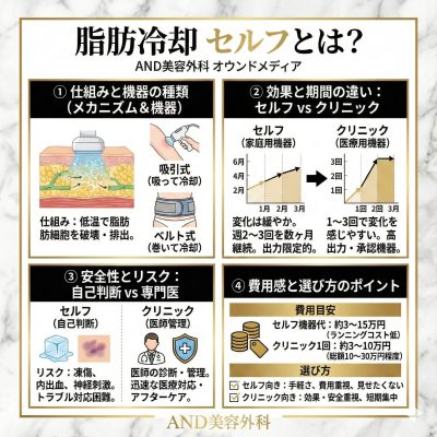 【脂肪冷却】セルフケアの効果とリスクとは？クリニック施術との違いも解説