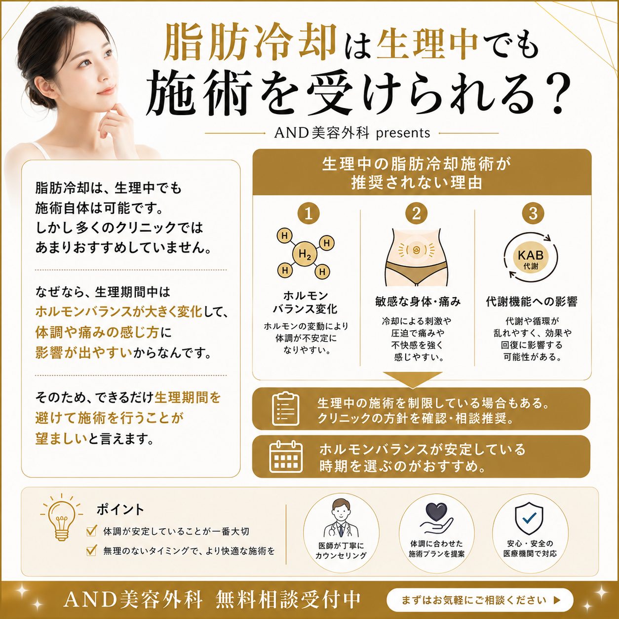 脂肪冷却の生理中についての解説画像