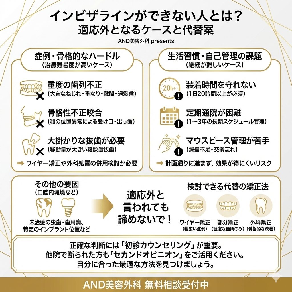 インビザライン できない人のインフォグラフィック