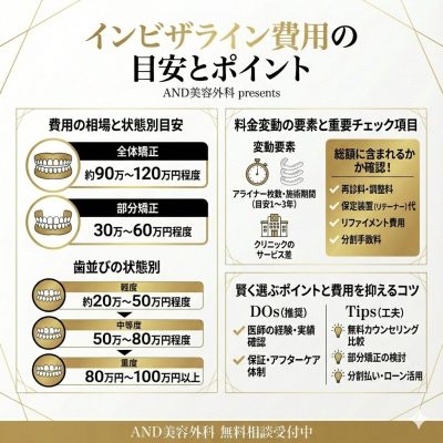 インビザライン費用のインフォグラフィック