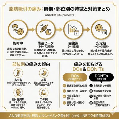 脂肪吸引痛いのインフォグラフィック