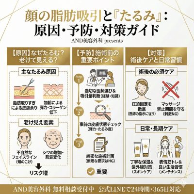 顔脂肪吸引たるんだのインフォグラフィック