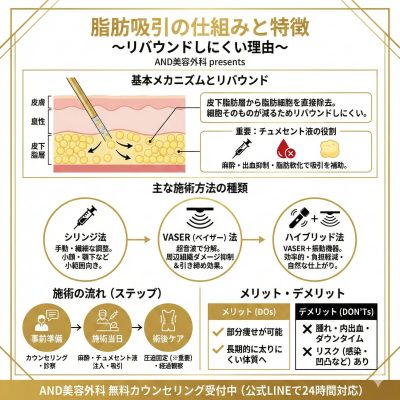 脂肪吸引仕組みのインフォグラフィック