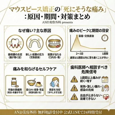 マウスピース矯正痛い死にそうのインフォグラフィック