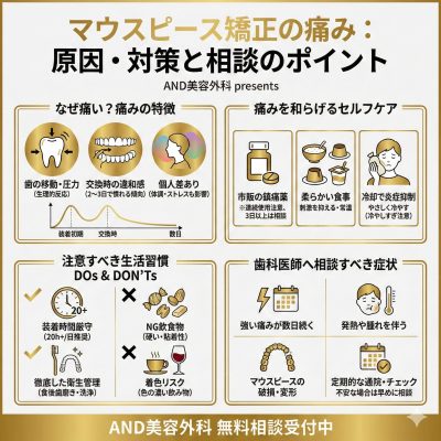 マウスピース矯正痛いのインフォグラフィック