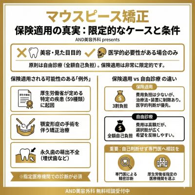 マウスピース矯正保険適用のインフォグラフィック