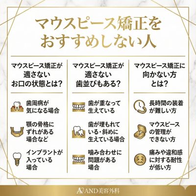 マウスピース矯正をおすすめしない人