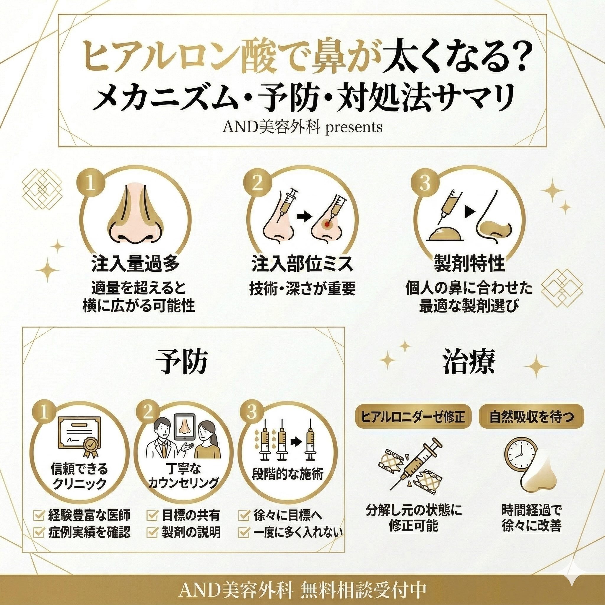 鼻ヒアルロン酸太くなるのインフォグラフィック