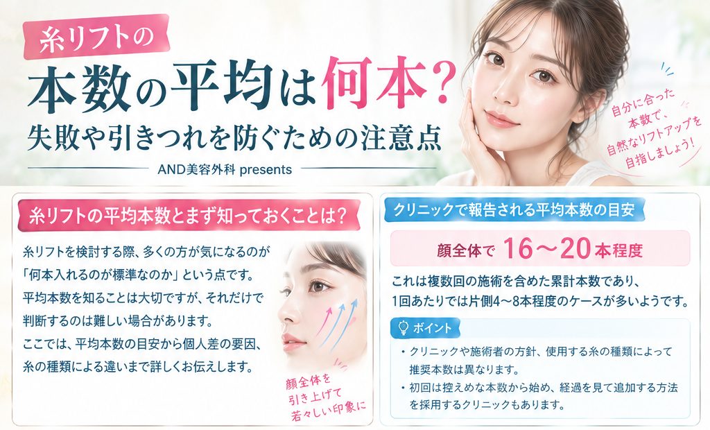 糸リフトの本数の平均は何本？