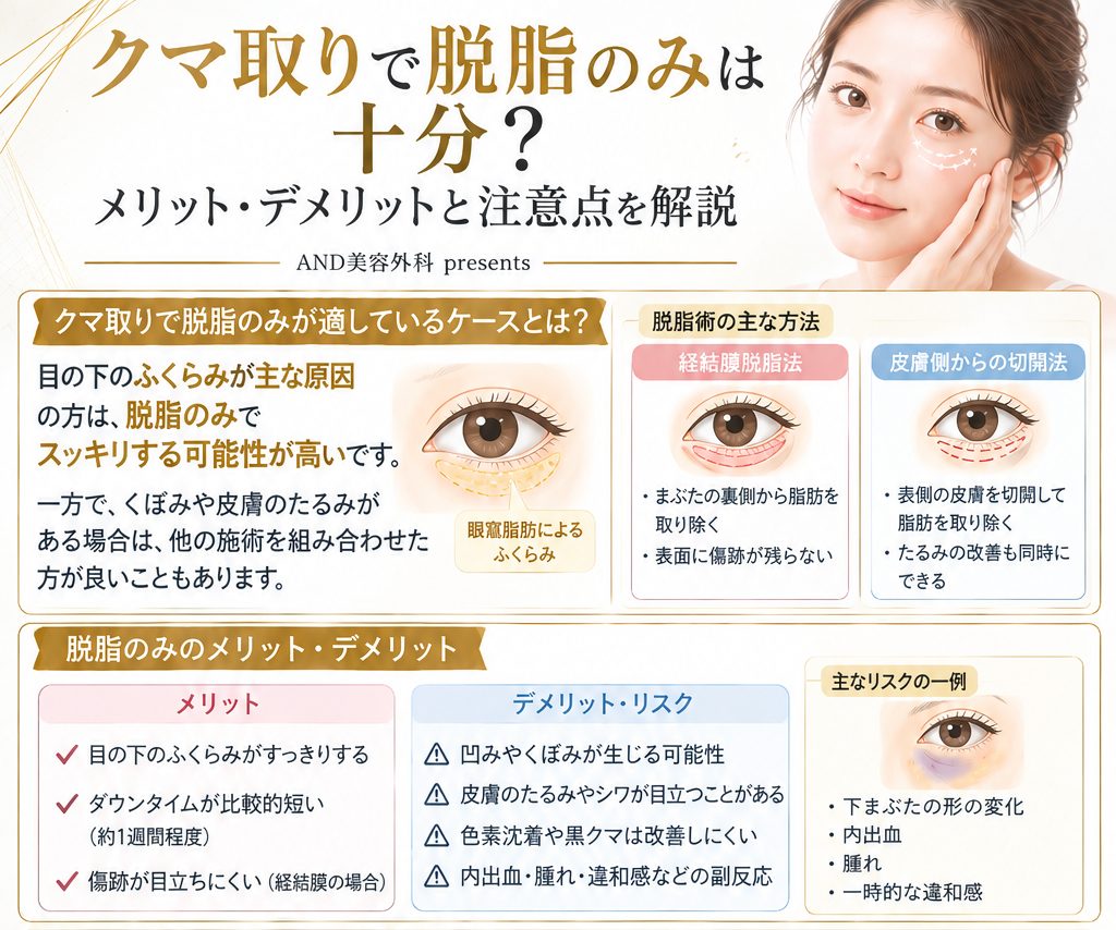 クマ取りで脱脂のみは十分？