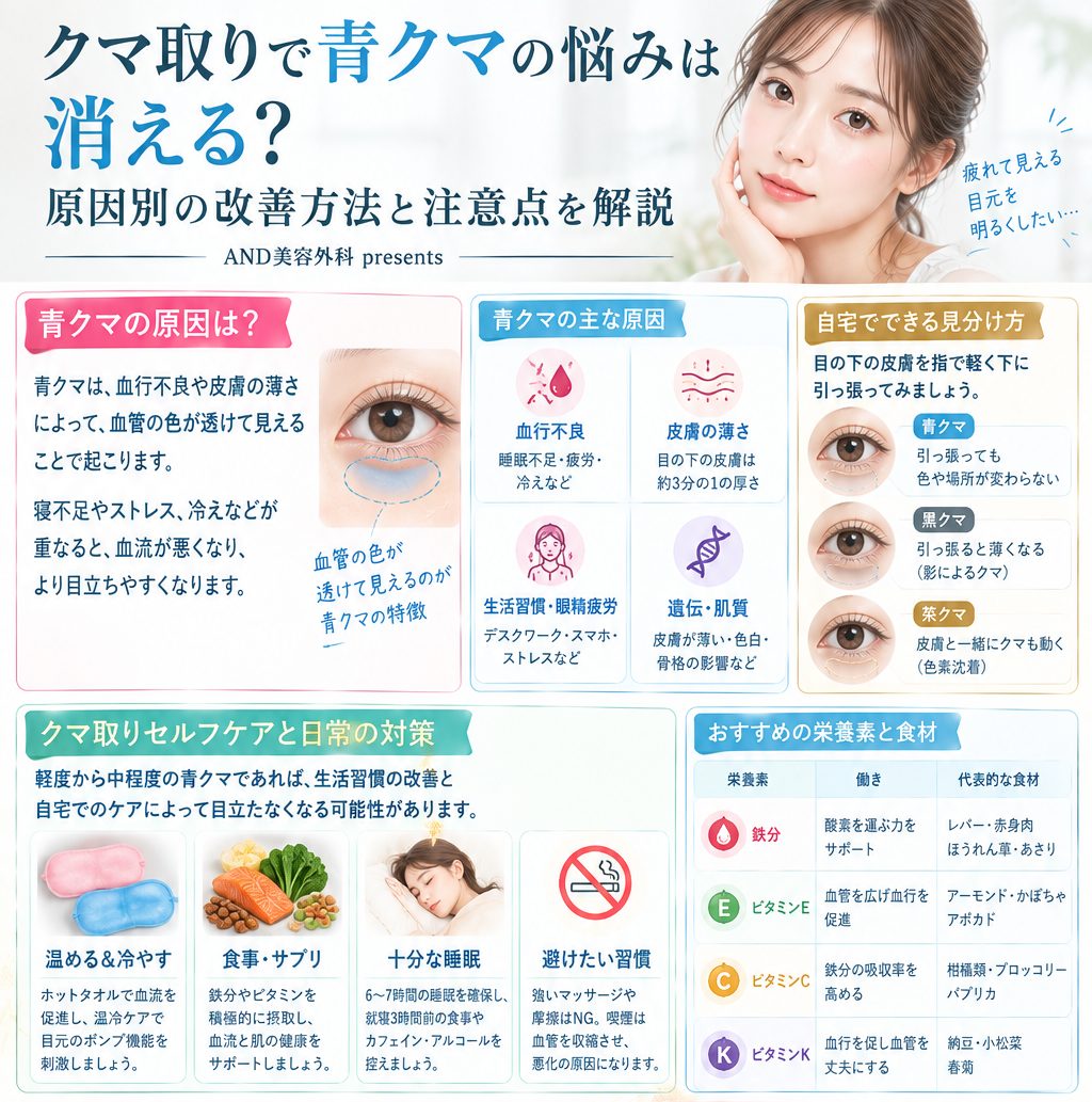 クマ取りで青クマの悩みは消える？