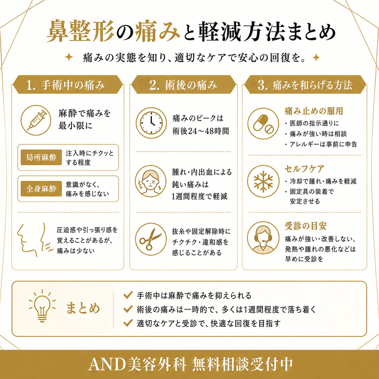 鼻整形痛いのインフォグラフィック
