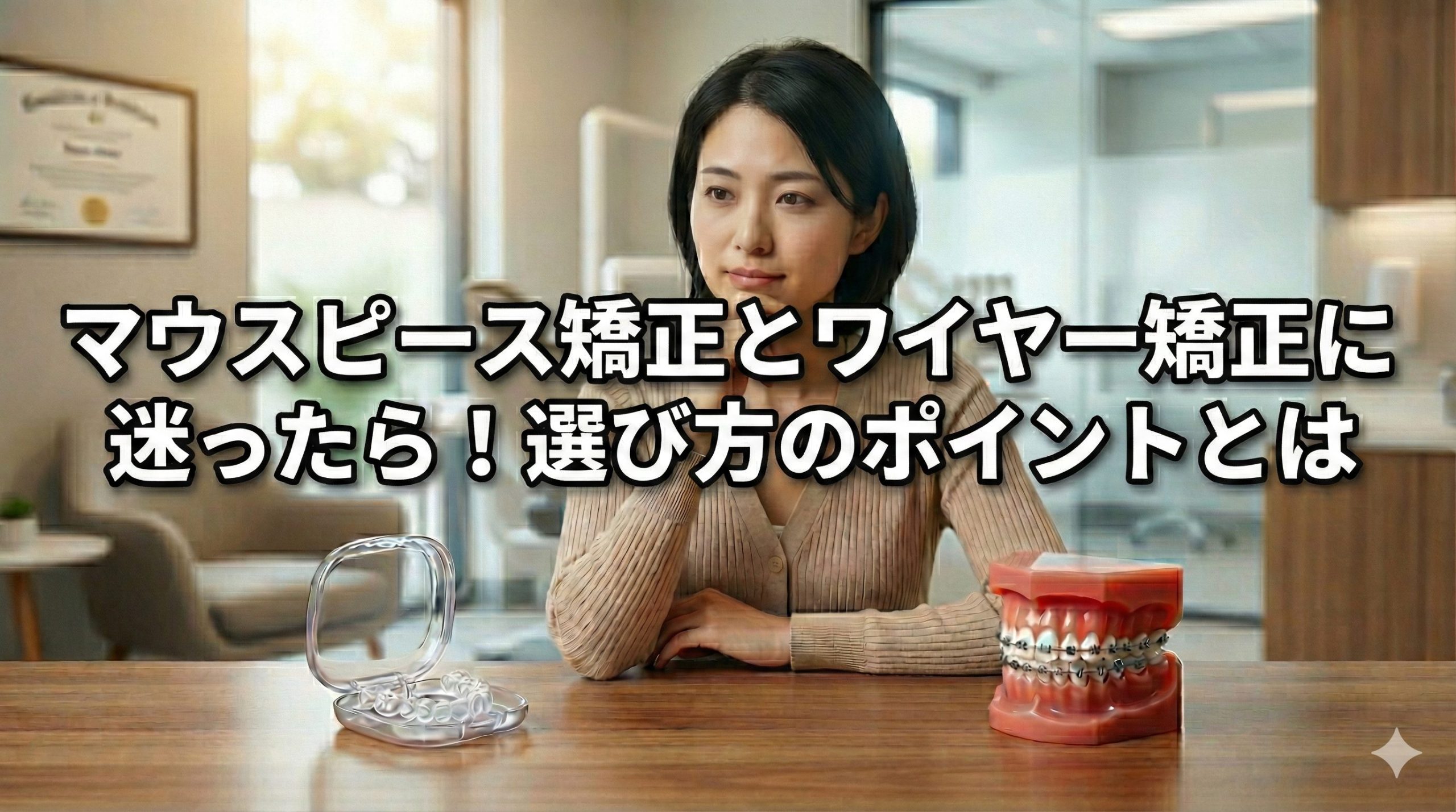 マウスピース矯正とワイヤー矯正に迷ったら！選び方のポイントとは
