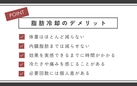 脂肪冷却のデメリット